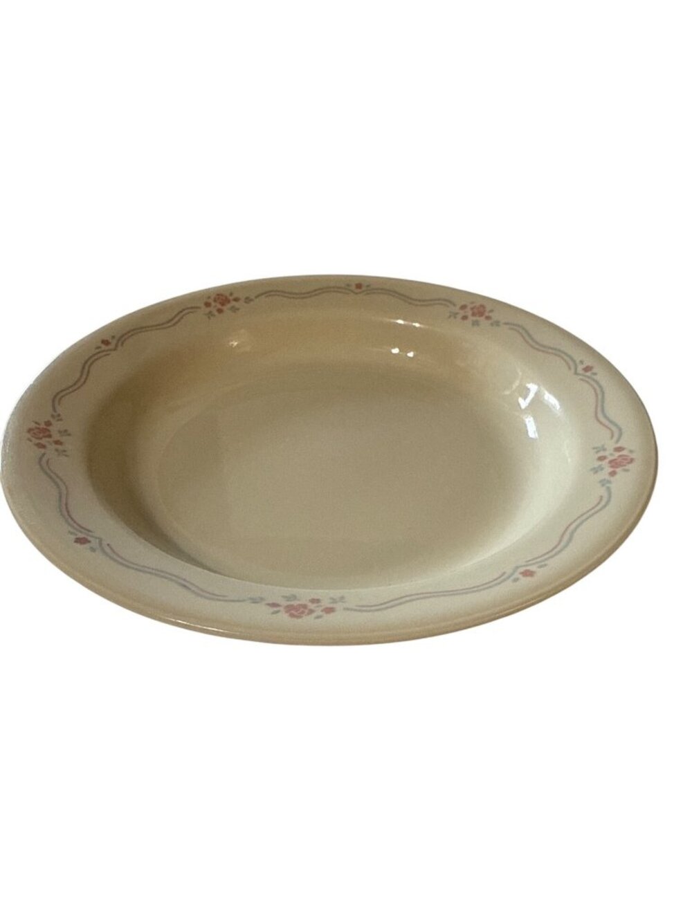 Corelle By Corning 8.5" Beige English Breakfast Flat Rimmed Soup Bowl Made USA